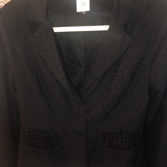 Flamenco Jacket- Black Eyelet Lace L/S Sz 6 Cottagecore Romantic Feminine Career - Picture 3 of 11